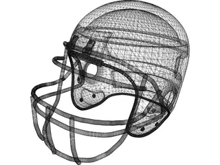 Football Helmet 3D Model preview