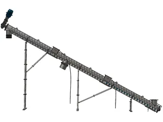Dust Incline Auger 3D Model preview