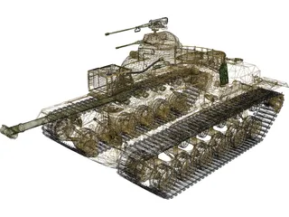 M48A3 Patton Main Battle Tank 3D Model preview