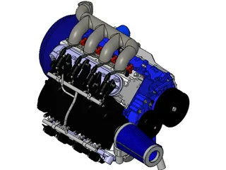 Chevrolet LS3 Engine Block 3D Model preview