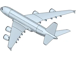 Airbus a380 3D Model preview