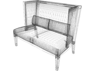Jovello Loveseat 3D Model preview
