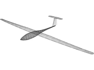 DG300 Glider 3D Model preview
