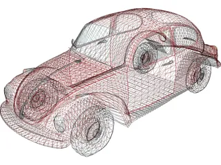 Volkswagen Super Beetle 3D Model preview