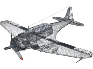 Douglas SBD Dauntless 3D Model preview