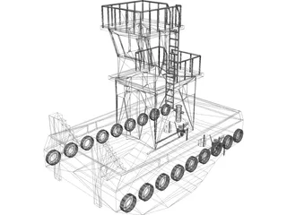 Tug Boat Small Inland 3D Model preview