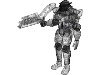Dark Forces Power Armor 3D Model preview