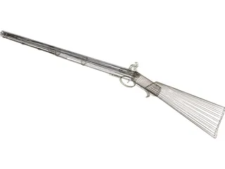 Flintlock Rifle 3D Model preview