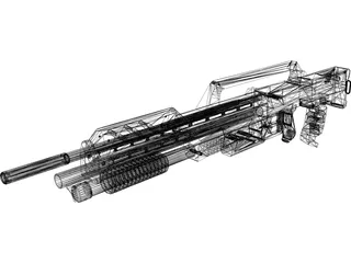 Morita Assault Rifle 3D Model preview