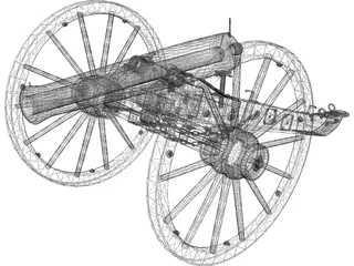 Napolean Cannon 3D Model preview