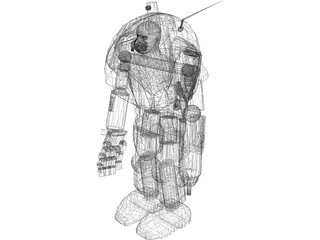 Super Armored Fighting Suit 3D Model preview