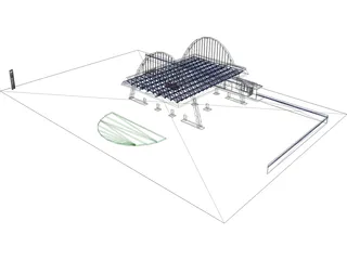 Filling Station 3D Model preview