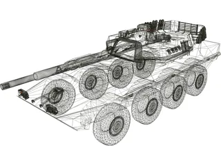 Centauro Tank Destroyer 3D Model preview