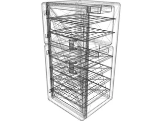 Refrigerator Old 3D Model preview