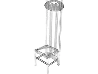 Chair Argyle Charles Rennie Mackintosh 3D Model preview
