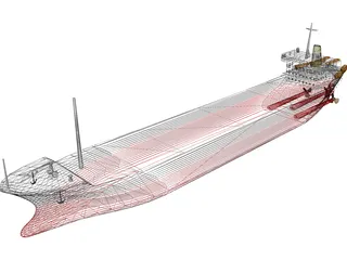 Cargo Ship 3D Model preview