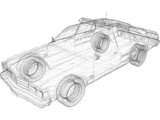 Chrysler LeBaron Police Cruiser 3D Model preview