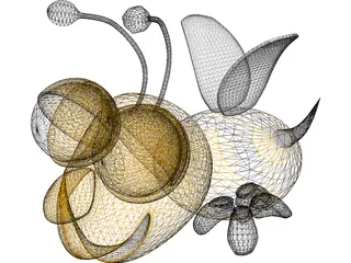 Bee Cartoon 3D Model preview