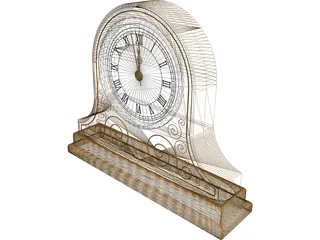 Mantle Clock 3D Model preview