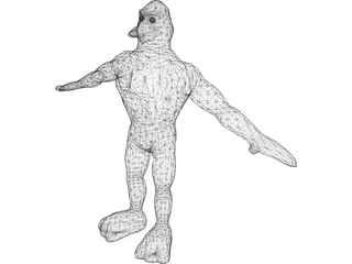 Penguin Hero 3D Model preview