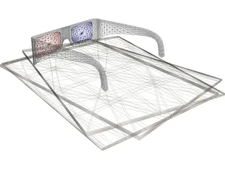 3D Glasses 3D Model preview