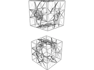 Numbered Dice 3D Model preview