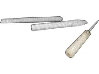 Chisels 3D Model preview