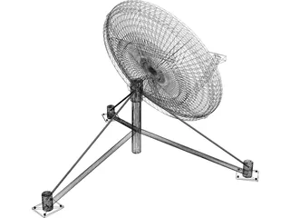 SATCOM Dish 3D Model preview