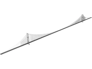 Messina Bridge 3D Model preview