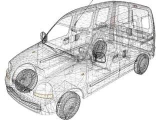Renault Kangoo Combi 3D Model preview