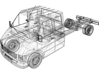 Volkswagen LT Double Cabin 3D Model preview