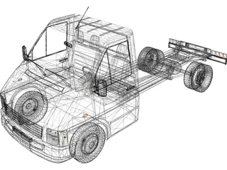 Volkswagen LT Single Cabin 3D Model preview