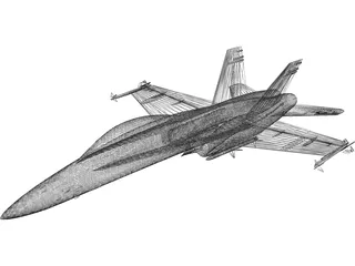 F/A-18C Super Hornet 3D Model preview