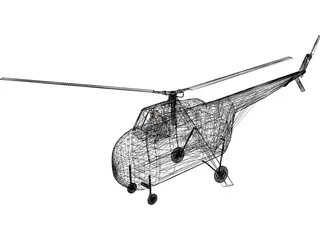 Sikorsky H-19 Chickasaw 3D Model preview