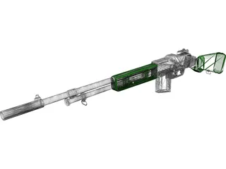 Browning Automatic Rifle 3D Model preview