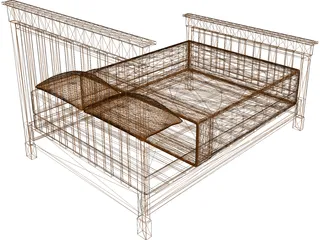 Bed Contemporary 3D Model preview