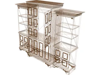 Entertainment Center 3D Model preview