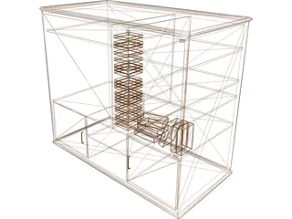Entertainment Center 3D Model preview