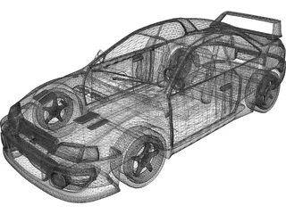 Subaru Impreza WRX (2000) 3D Model preview