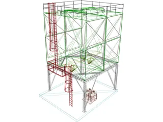 Cooling Tower 3D Model preview