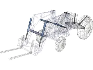 Tractor Farm 3D Model preview