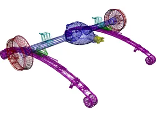 Rear Axle Assembly 3D Model preview