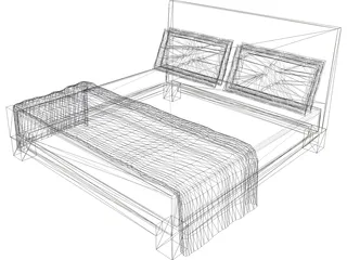 Bed Double 3D Model preview
