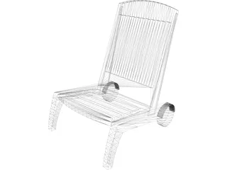 Swimming Pool Chair 3D Model preview