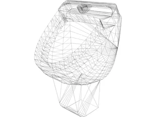 Suspended Urinal 3D Model preview