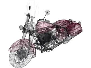Harley-Davidson Glide 3D Model preview