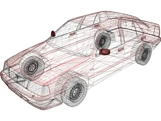 Lancia Thema 8.32 (1987) 3D Model preview