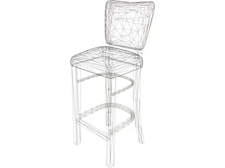 Stool Bar Princeton 3D Model preview
