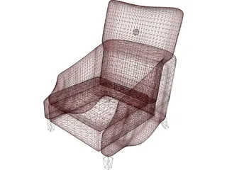Chair Lounge Princeton 3D Model preview