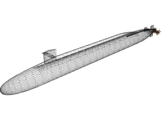 USS Ohio 3D Model preview